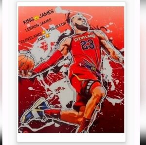 NEW! LEBRON JAMES SELF-CREATED 8.5x11 ULTRA PREMIUM GLOSSY BASKETBALL ART POSTER